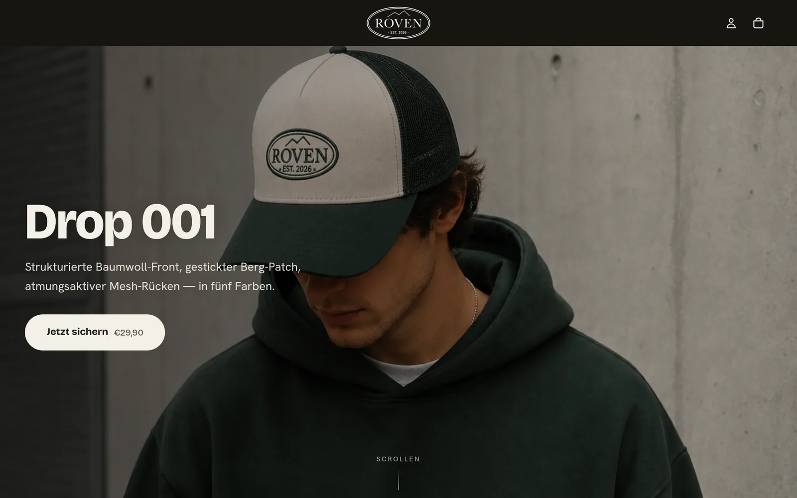 Die von basteez.media gestaltete Roven-Website